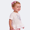 Camiseta Infantil Pampili Bloom com Babado Off White