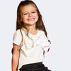 Camiseta Infantil Pampili Laço e Strass Off White