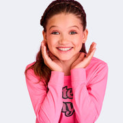 Blusa Manga Longa Infantil Pampili Better Days Rosa