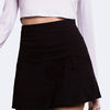 Saia Infantil Vallen Curta com Pregas Preta