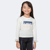 Blusa Infantil Pampili Babado Voal Off White