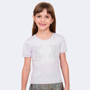 Camiseta Infantil Pampili Coração em Strass Lilás