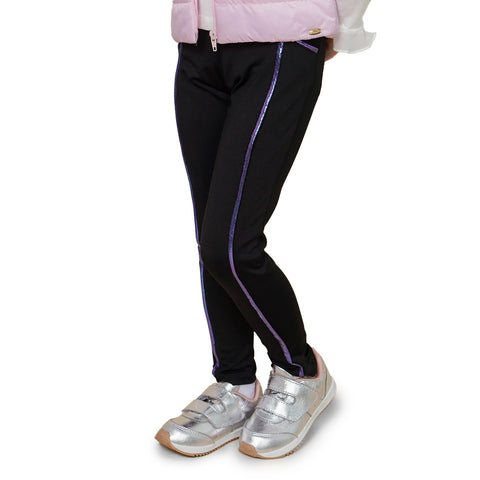 Calça Legging Infantil Pampili Detalhe Holográfico Preta