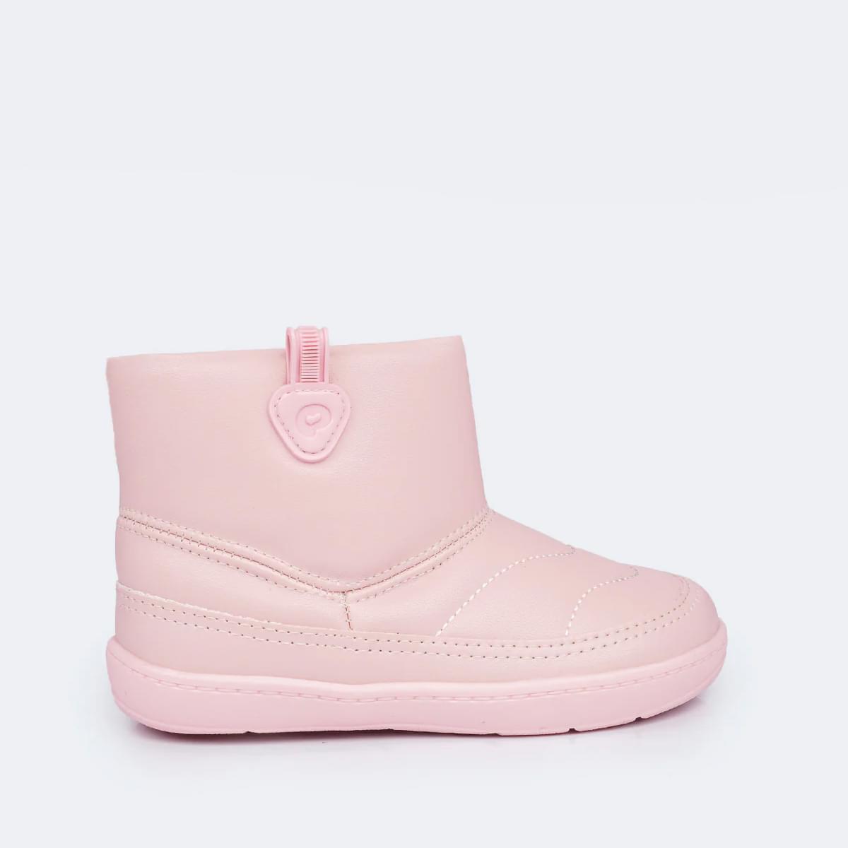 Bota Cano Baixo Infantil Pampili Sophie Barefoot Lisa Rosa