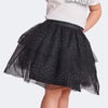 Saia Infantil Feminina Camadas de Tule Preta