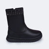 Bota Infantil Feminina Pampili Flora Cano Médio Preta