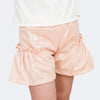 Short Infantil Pampili Acetinado com Babado Pêssego