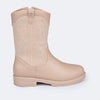 Bota Infantil Cano Médio Pampili Safira Western Bege Colorida