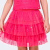 Saia Infantil Pampili Babados em Tule Pink