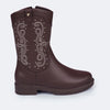 Bota Infantil Cano Médio Pampili Safira Western Marrom