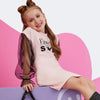 Vestido Infantil Manga Longa Pampili Fashion Style Rosa e Preto