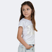 Camiseta Infantil Pampili Shine Holográfica Branca