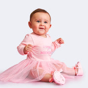Vestido de Bebê Manga Longa Pampili É Uma Menina Rosa