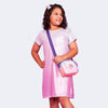 Vestido Infantil Pampili Strass Rosa Metalizado