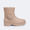 Bota Infantil Feminina Safira Montaria com Fivela Bege