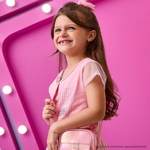 Camiseta Infantil Feminina Beatiful Rosa