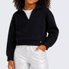 Blusa Manga Longa Infantil Pampili Moletom com Strass Preta