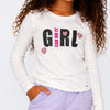 Camiseta Manga Longa  Girl Can Do it Off White