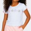 Camiseta Infantil Pampili Flores Brilhantes Branca