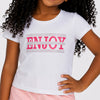 Camiseta Infantil Pampili Strass Enjoy Branca