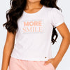 Camiseta Infantil Pampili More Smile Pedras Strass Branca