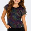 Camiseta Infantil Pampili Tule Preta e Colorida