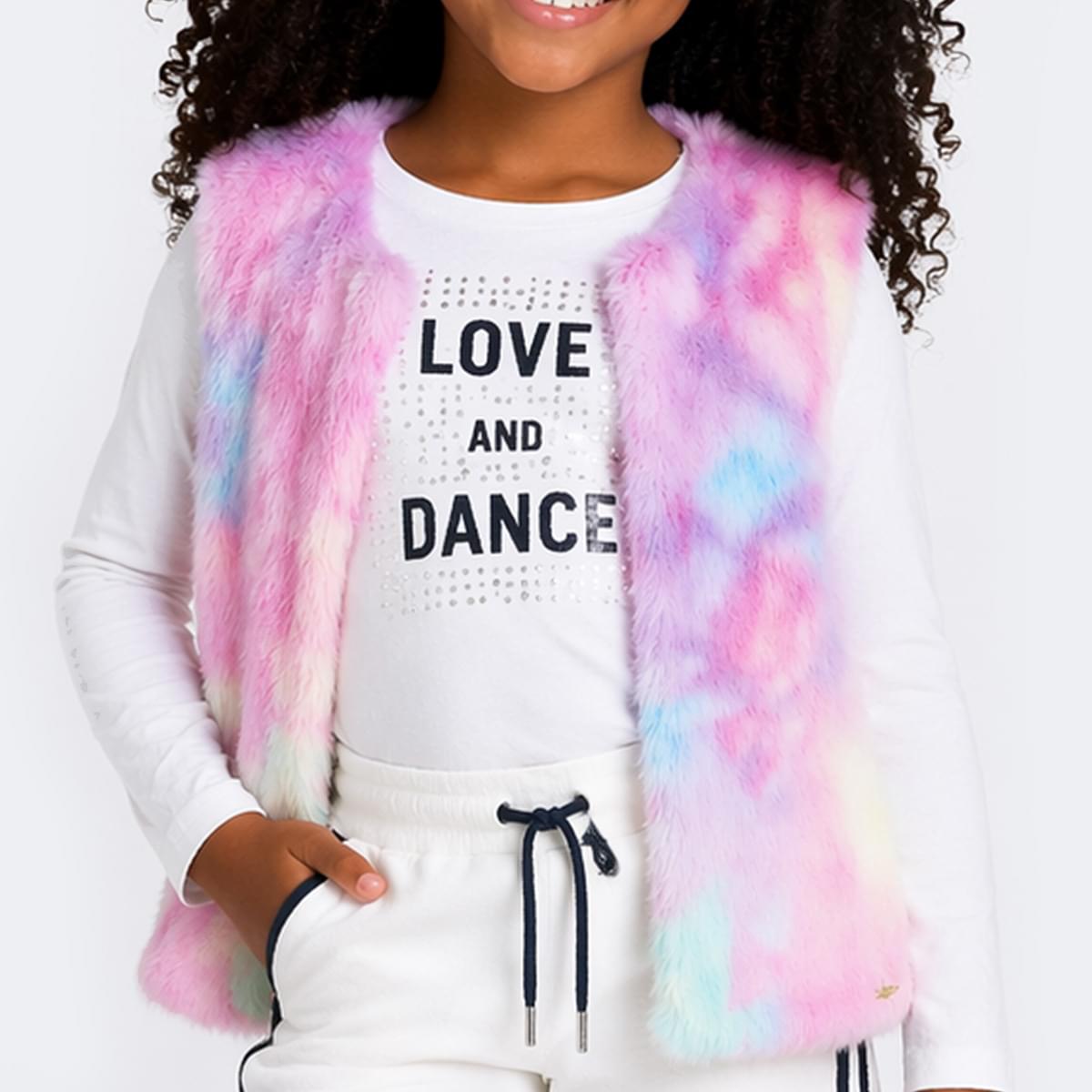 Colete Feminino Pampili Pelúcia Tie Dye