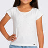 Camiseta Infantil Pampili com Strass Off White