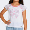 Camiseta Infantil Pampili Fly Branca Pink Neon