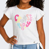 Camiseta Infantil Pampili Cetim Choose Happy Off White