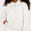Jaqueta Infantil Pampili Corta Vento Quadriculada Off White