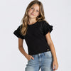 Camiseta Infantil Pampili com Babadinhos Preta