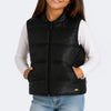 Colete Infantil Feminino Pampili Puffer Microtextura Preto