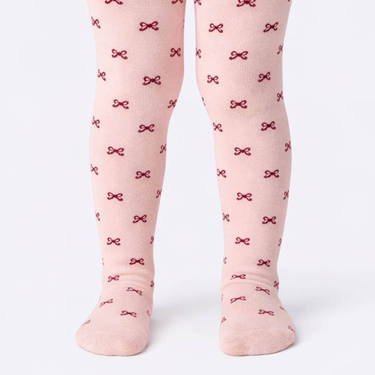 Meia Calça Bebê Pampili Laços Rosa Rose