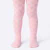 Meia Calça Bebê Pampili com Corações Rosa Bebê