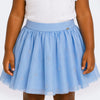 Saia Infantil Rodada com Strass Azul Claro