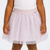 Saia Infantil em Tule Pampili com Strass Off White Rosa Holográfico