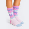 Meia Infantil Feminina 3/4 Cores Rosa