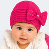 Gorro Infantil Pampili Com Strass e Laço Pink