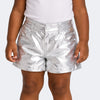 Shorts Infantil Femino Bolso Frontal Prata