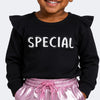 Blusa Infantil Manga Longa Special Preta