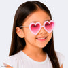 Óculos de Sol Infantil Feminino Acetato Coração Rosa