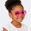 Óculos de Sol Infantil Feminino Acetato Coração Pink