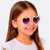 Óculos de Sol Infantil Feminino Acetato Coração Nude