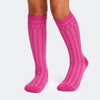 Meia Infantil Feminina 7/8 Pampili Textura Pink