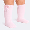 Meia 3/4 Infantil Pampili Mini com Laço de Fita Rosa Claro