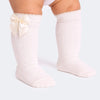 Meia 3/4 Infantil Pampili Mini com Laço de Fita Nude
