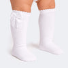 Meia 3/4 Infantil Pampili Mini com Laço de Fita Branca