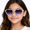 Óculos de Sol Infantil Feminino Coração Cinza