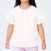 Camiseta Infantil Pampili Social com Strass Off White